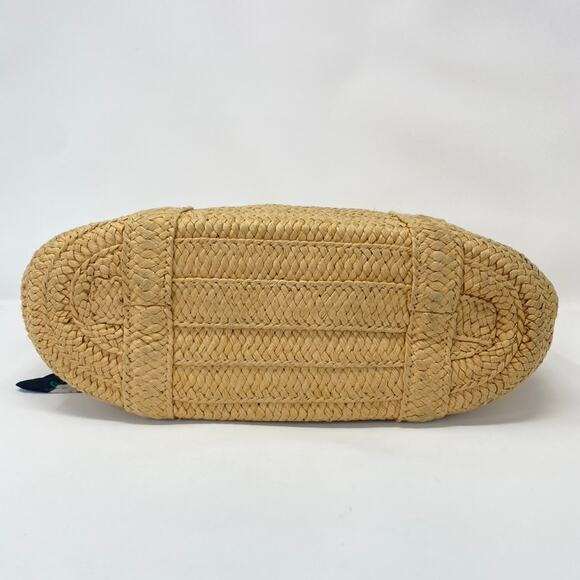 Draper James Straw Everyday Shoulder Bag Tote with Floral Twilly Scarf - Picture 6 of 10